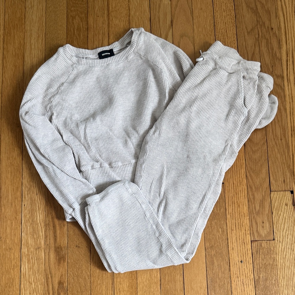 MONROW THERMAL WAFFLE JOGGER SET